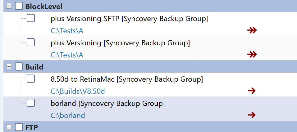 Скриншот, показывающий профили, которые видит пользователь с ограниченными правами.
